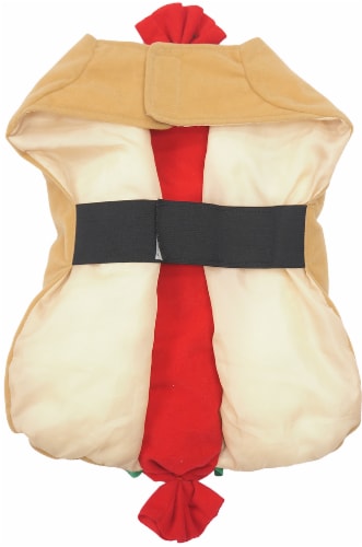 CityPets Medium Hot Dog Pet Costume - Tan/Red Perspective: back