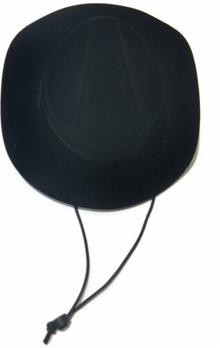 CityPets Medium-Large Cowboy Pet Hat - Black Perspective: back