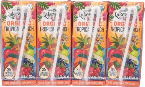 Lakewood® Littles Organic Tropical Punch Juice Boxes Perspective: back