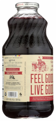 Lakewood Organic Pure Concord Grape Juice Perspective: back