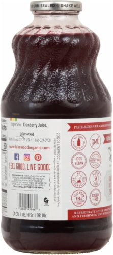 Lakewood Pure Cranberry Juice Perspective: back