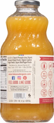 Lakewood® Organic Spicy Pineapple Juice Perspective: back