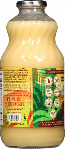 Lakewood Organic Pineapple Coconut Cocktail Juice Nectar Perspective: back