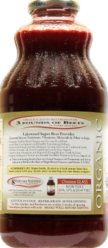 Lakewood Organic Super Beet Juice Perspective: back