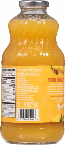 Renew™ Purely Organic Pineapple Juice Perspective: back