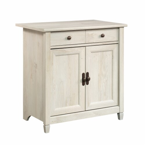 Sauder Edge Water Engineered Wood 2-Door Chest in Chalked Chestnut Perspective: back