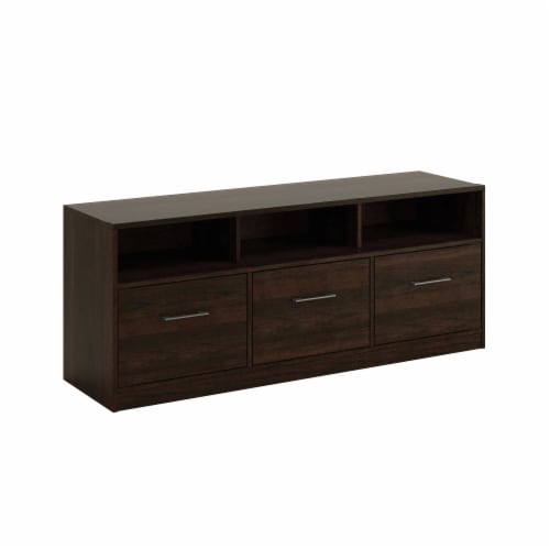 Sauder Beginnings 60 Engineered Wood TV Stand in Cinnamon Cherry