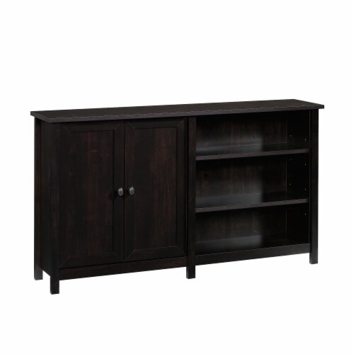 Sauder County Line ® Storage Console TV Stand in Estate Black Perspective: back