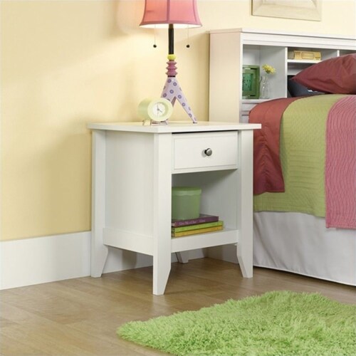 Sauder Shoal Creek Nightstand - Soft White Perspective: back