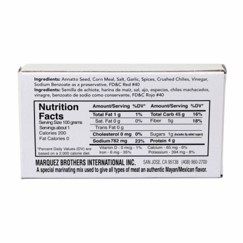 El Mexicano® Achiote Rojo Seasoning Paste Perspective: back