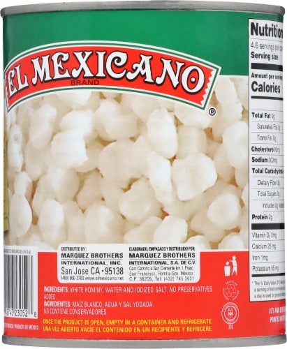 El Mexicano Maiz Blanco White Hominy Perspective: back