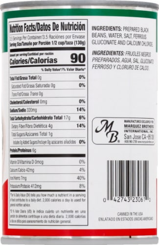 El Mexicano® Frijoles Negros Black Beans Perspective: back