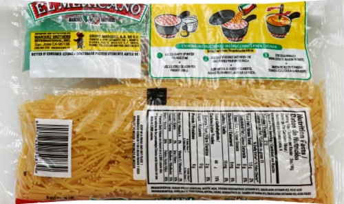 El Mexicano® Vermicelli Pasta Perspective: back