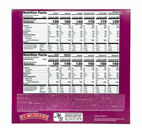 El Mexicano Surtido Clasico Cookies Assortment Perspective: back