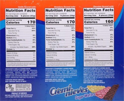 El Mexicano® Creminieves™ Sugar Wafers Perspective: back