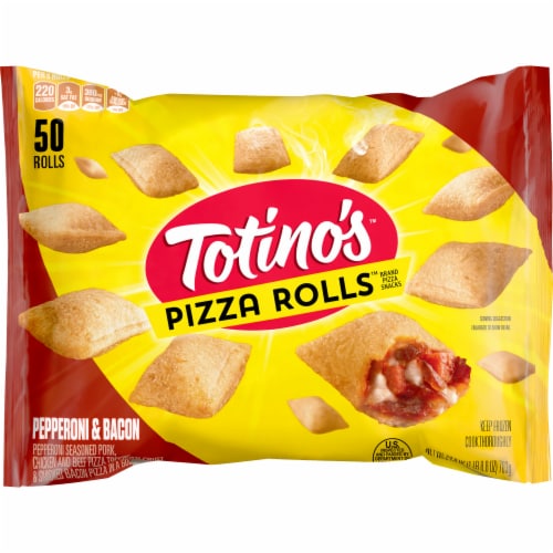 Totino's Pizza Rolls Pepperoni & Bacon Flavored Frozen Snacks Perspective: back