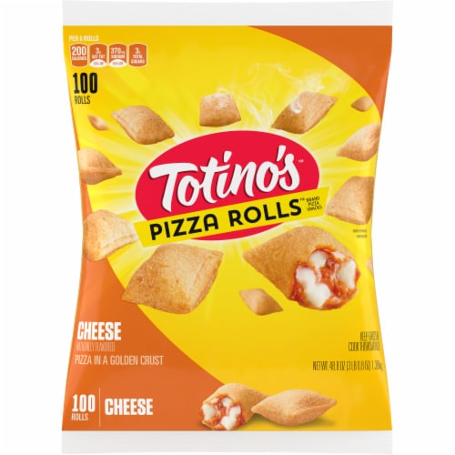 Totino's Pizza Rolls Cheese Flavored Frozen Snacks Perspective: back