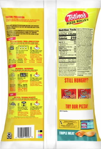 Totino's™ Triple Meat Frozen Pizza Rolls Perspective: back