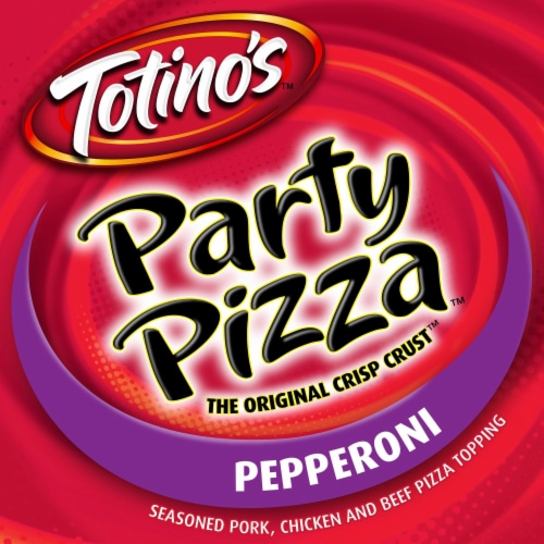 Totino's - Pepperoni Flavored Party Pizza Pack Thin Crust Frozen Pizza Snacks Toaster Oven Meals Perspective: back