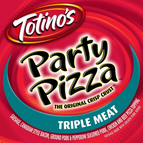 Totino's Party Pizza Triple Meat Thin Crust Frozen Pizza Perspective: back