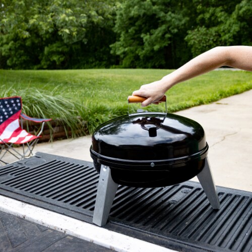 Americana Lock N Go Portable Charcoal Grill with Locking Hood Bowl Black 1 Piece King Soopers