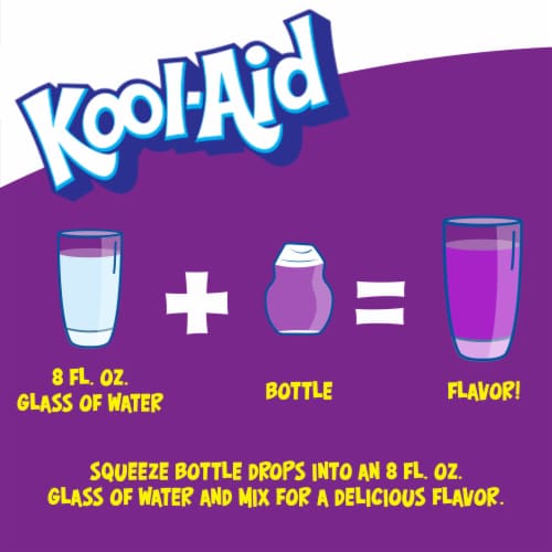 Kool-Aid Zero Sugar Grape Water Enhancer Bottle Perspective: back