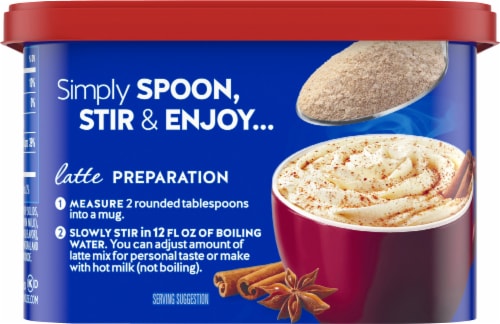 Maxwell House International Cinnamon Spice Latte Instant Coffee Perspective: back