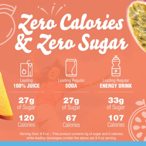 Crystal Light Zero Sugar Mango Passionfruit Water Enhancer Bottle Perspective: back