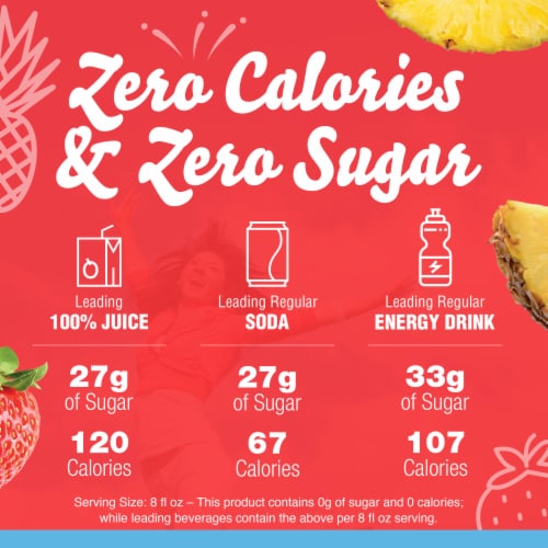 Crystal Light Liquid Strawberry Pineapple Refresh Drink Mix Perspective: back