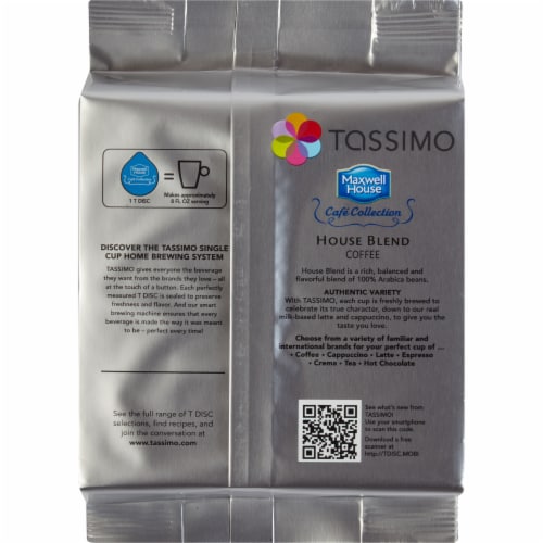 Tassimo Maxwell House Cafe Collection House Blend Medium Coffee T