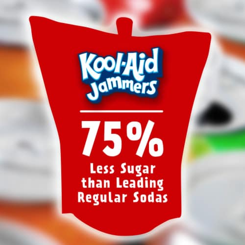 Kool Aid Jammers Cherry Kids Drink 0% Juice Box Pouches Perspective: back