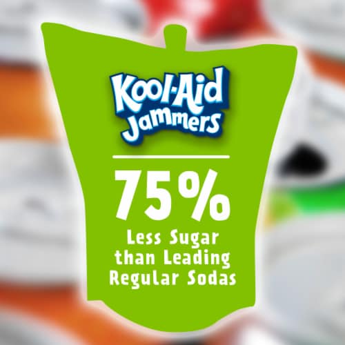 Kool Aid Jammers Strawberry Kiwi Kids Drink 0% Juice Box Pouches Perspective: back