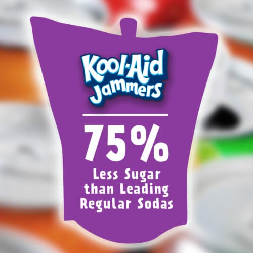 Kool Aid Jammers Grape Kids Drink Juice Box Pouches Perspective: back