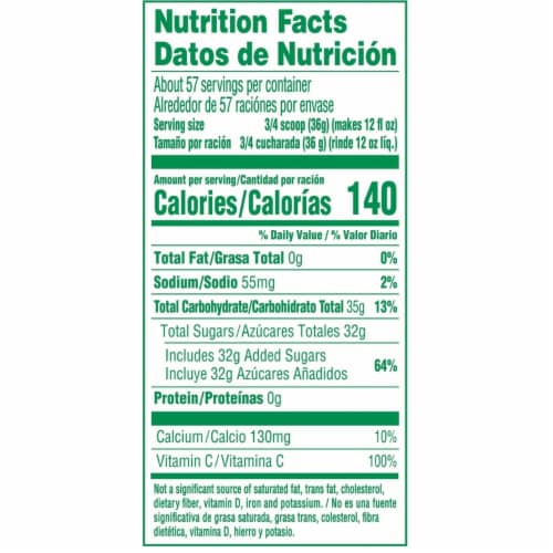 Tang Orange Naturally Flavored Powdered Soft Drink Mix, Canister Perspective: back