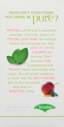 Crystal Light On-The-Go Pure Tropical Blend Powdered Drink Mix Packets Perspective: back