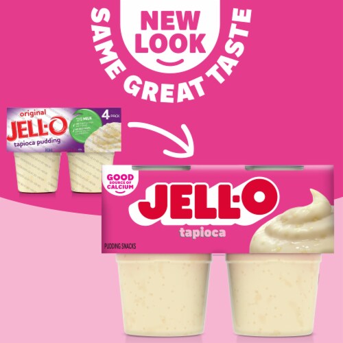 Jell-O Original Tapioca Pudding Cups Snack Perspective: back