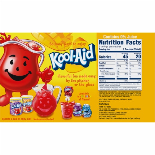 Kool-Aid Jammers Peach Mango Artificially Flavored Soft Drink Perspective: back