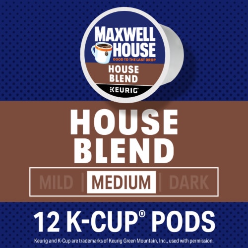Maxwell House House Blend Medium Roast K-Cup® Coffee Pods, Box Perspective: back