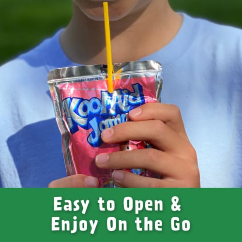 Kool-Aid Jammers Watermelon Flavored 0% Juice Drink, Box, Pouches Perspective: back