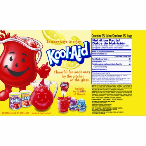 Kool-Aid Jammers Lemonade Naturally Flavored Soft Drink Perspective: back