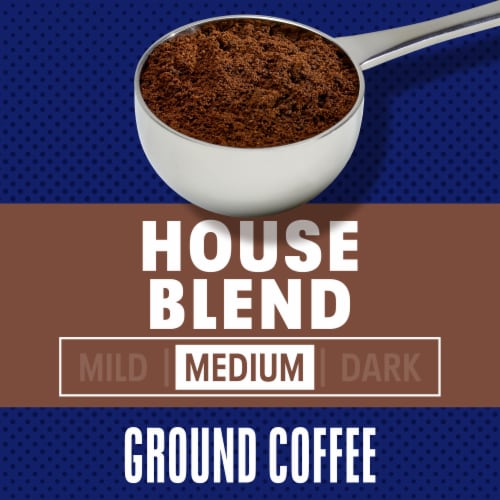 Maxwell House House Blend Medium Roast Ground Coffee, Canister Perspective: back