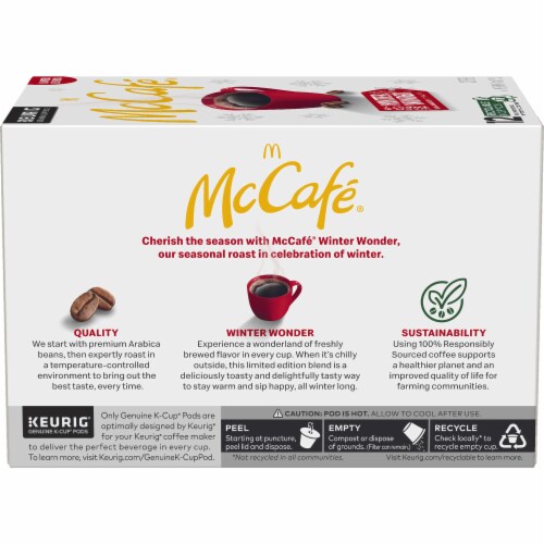 McCafe Winter Wonder Medium Dark Coffee K-Cup Pods Perspective: back