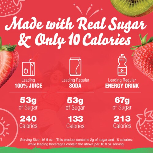 Crystal Light Pure Strawberry Kiwi Powdered Drink Mix Perspective: back