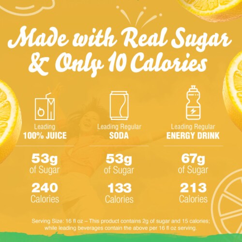 Crystal Light Pure Lemonade Naturally Flavored Powdered Drink Mix Perspective: back