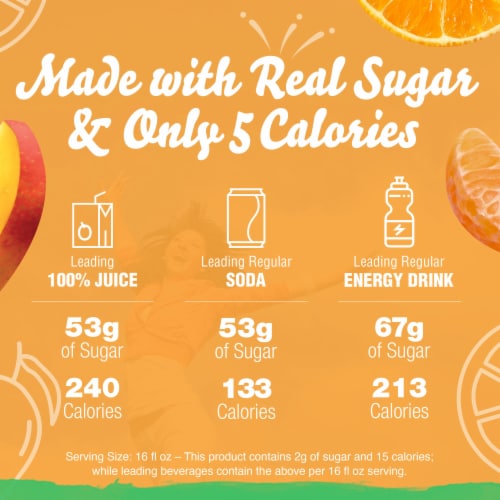 Crystal Light Pure Tangerine Mango Powdered Drink Mix Perspective: back