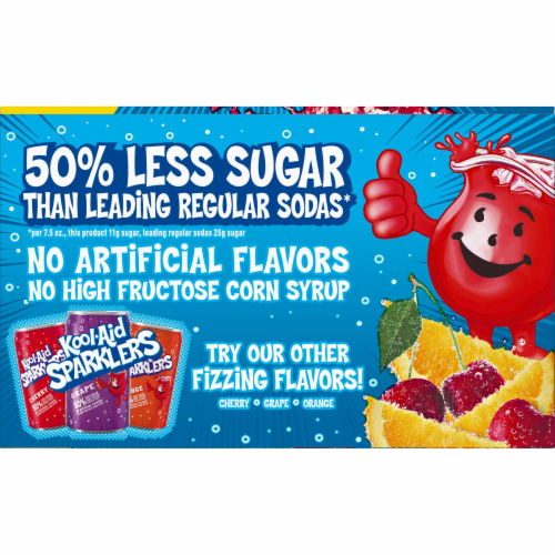 Kool-Aid Sparklers Tropical Punch Flavored Sparkling Drink Perspective: back