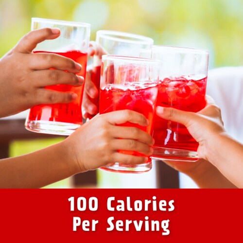 Kool Aid Sugar-Sweetened Cherry Red Powdered Soft Drink Mix Perspective: back