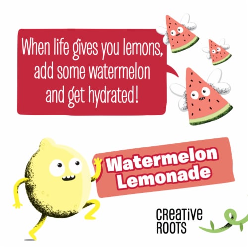 Creative Roots Watermelon Lemonade Coconut Water Kids Drink Perspective: back
