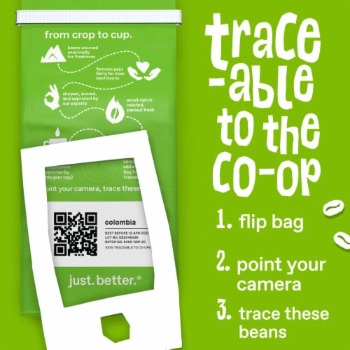Ethical Bean Classic Medium Roast Fairtrade Organic Ground Coffee, Bag Perspective: back