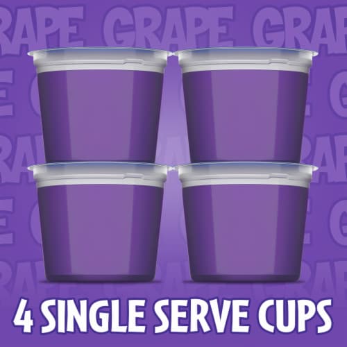 Kool-Aid Gels Grape Artificial Flavored Ready-to-Eat Gelatin Snacks, Cups Perspective: back